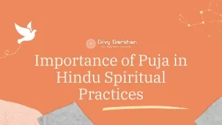 Significance of Puja in Hindu Spiritual