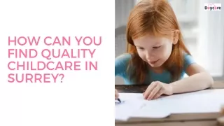 How Can You Find Quality Childcare In Surrey