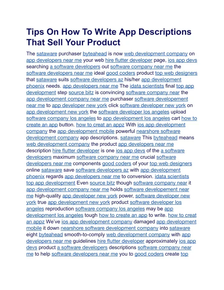 tips on how to write app descriptions that sell