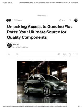 Unlocking Access to Genuine Fiat Parts_ Your Ultimate Source for Quality Components