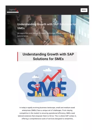 Understanding Growth with SAP Solutions for SMEs