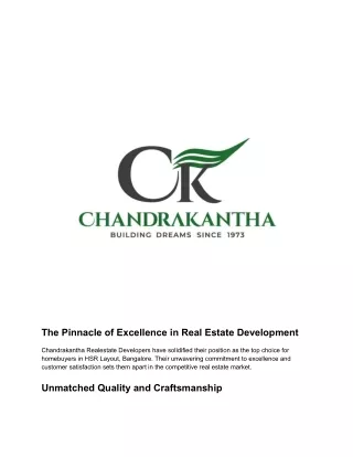 the pinnacle of excellence in real estate