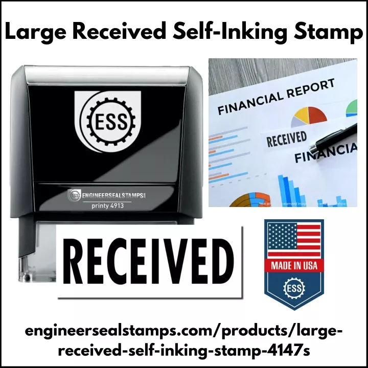 large received self inking stamp