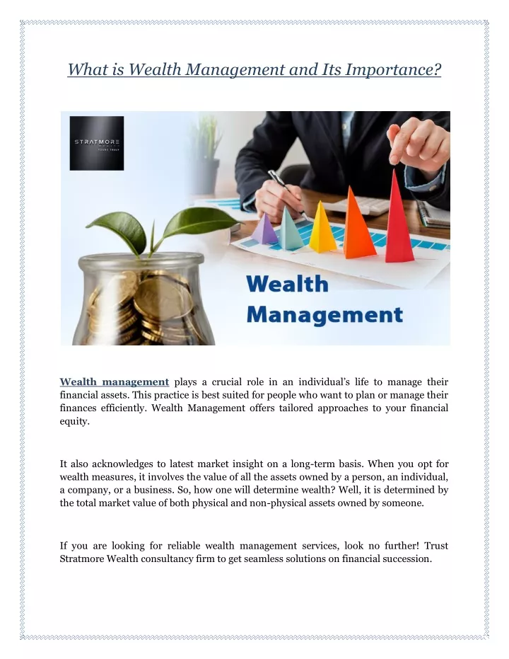 what is wealth management and its importance