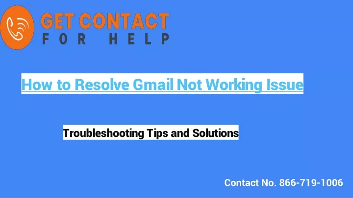 how to resolve gmail not working issue