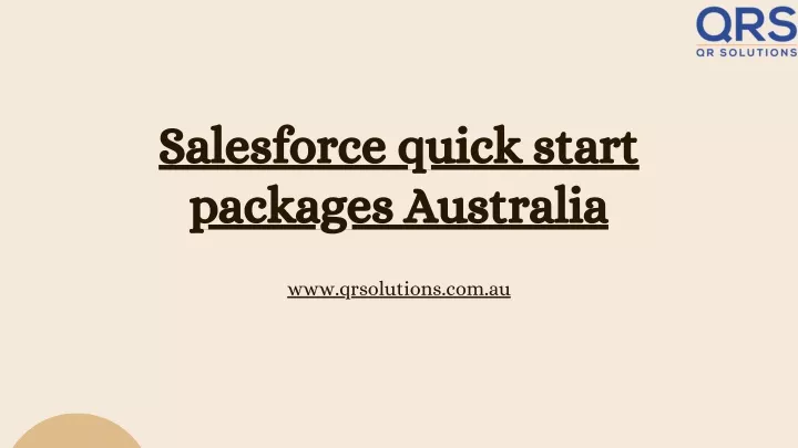 salesforce quick start packages australia