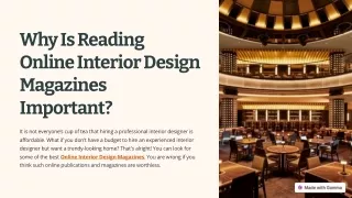 Why Is Reading Online Interior Design Magazines Important?