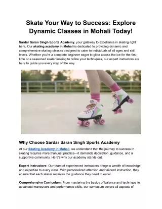 Skate Your Way to Success_ Explore Dynamic Classes in Mohali Today