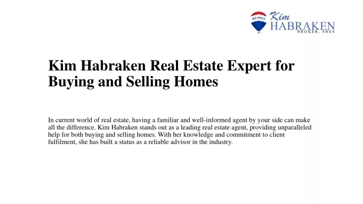 kim habraken real estate expert for buying and selling homes