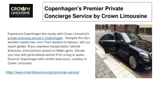 Copenhagen's Premier Private Concierge Service by Crown Limousine