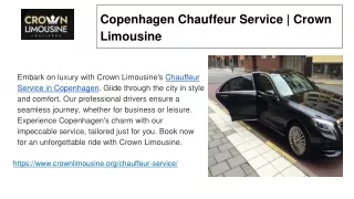 Copenhagen Chauffeur Service _ Crown Limousine