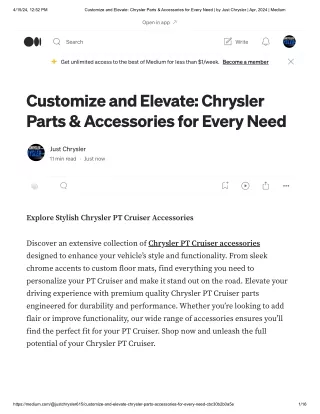 Customize and Elevate_ Chrysler Parts & Accessories for Every Need