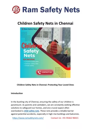 Children Safety Nets in Chennai