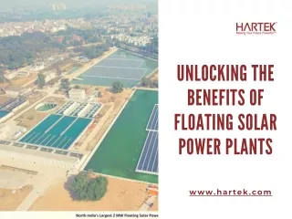 Benefits of Floating Solar Power Plants