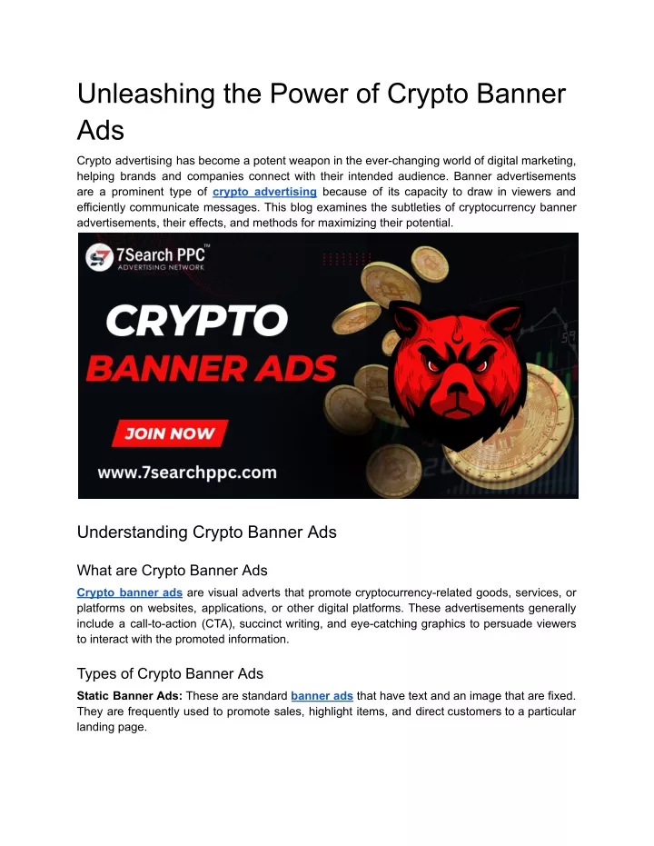 unleashing the power of crypto banner ads