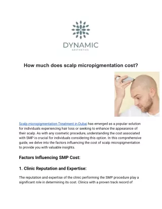 How much does scalp micropigmentation cost?