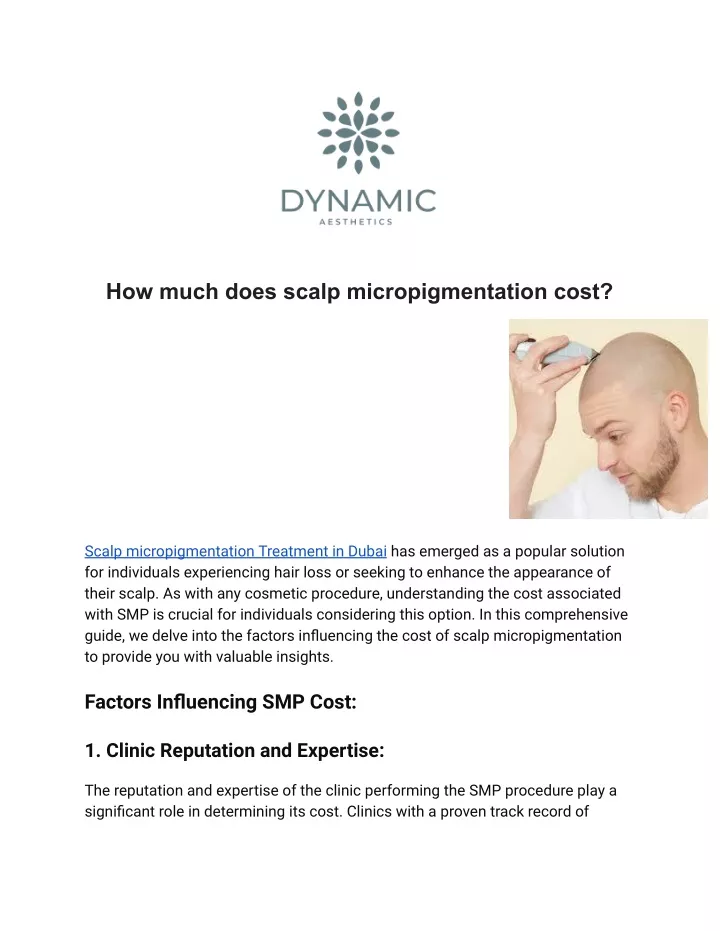 how much does scalp micropigmentation cost