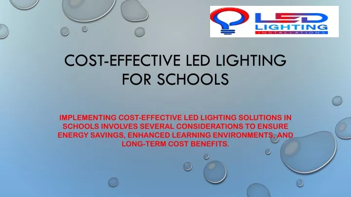 cost effective led lighting for schools