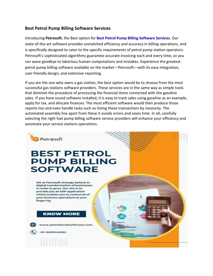 best petrol pump billing software services