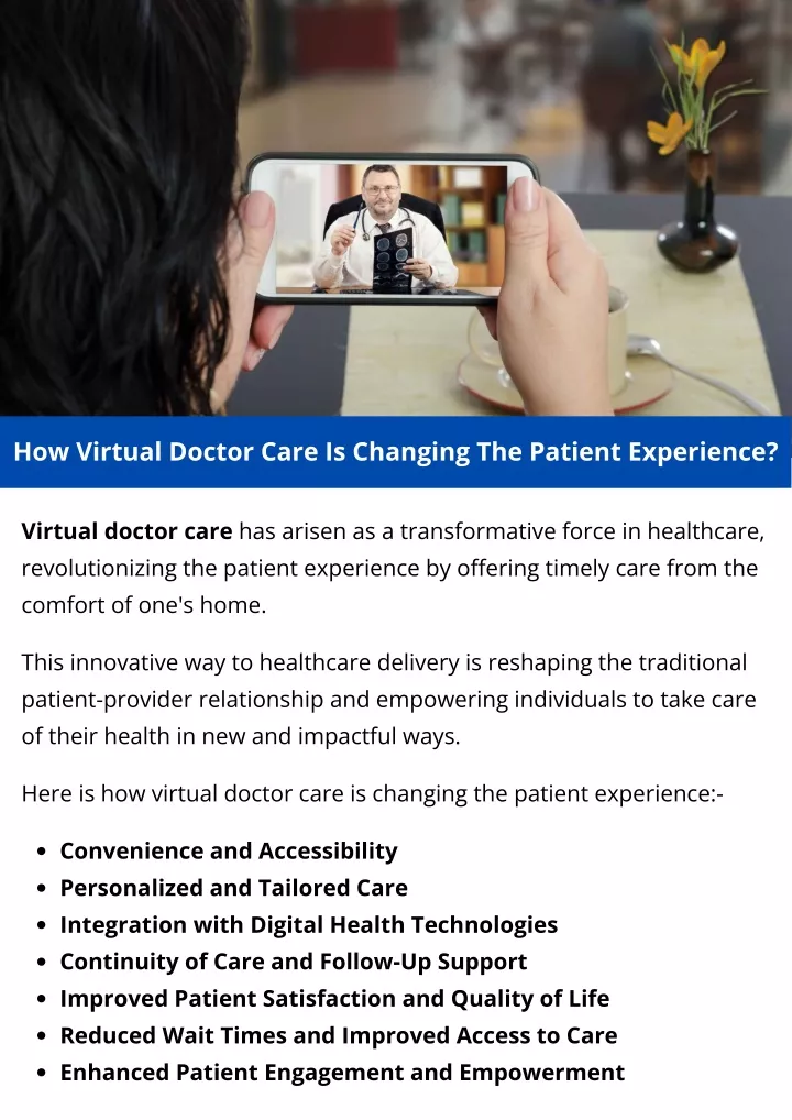 how virtual doctor care is changing the patient