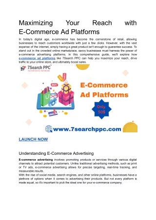 E-Commerce Ad Platforms