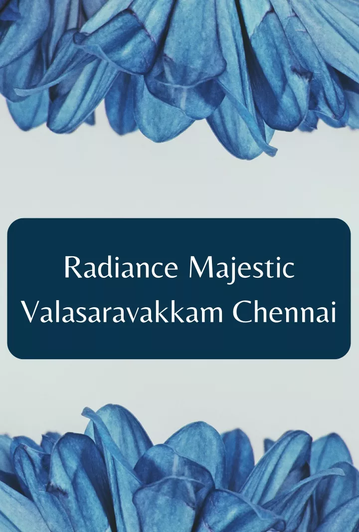 radiance majestic valasaravakkam chennai