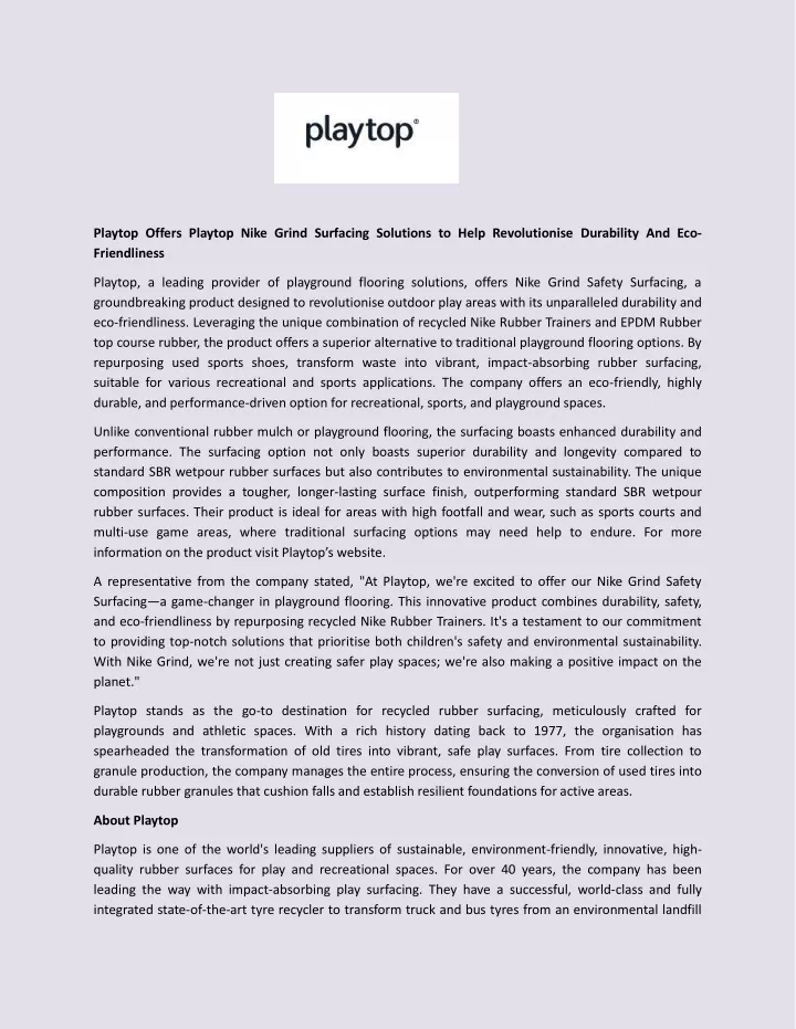 playtop offers playtop nike grind surfacing