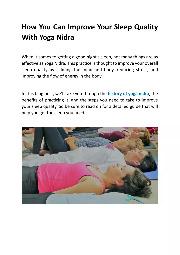 how you can improve your sleep quality with yoga