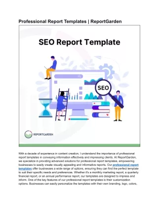 Professional Report Templates _ ReportGarden