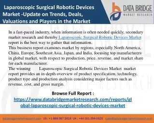 Laparoscopic Surgical Robotic Devices Market