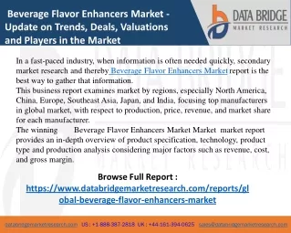 Beverage Flavor Enhancers Market
