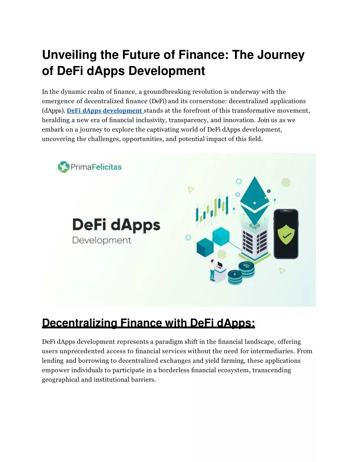 unveiling the future of finance the journey