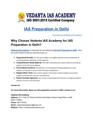 IAS Preparation in Delhi