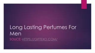 Long Lasting Perfumes For Men