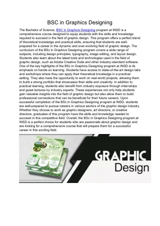 BSC in Graphics Designing