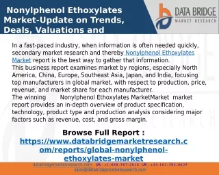 Nonylphenol Ethoxylates Market