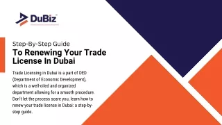 Step-by-Step Guide to Renewing Your Trade License in Dubai