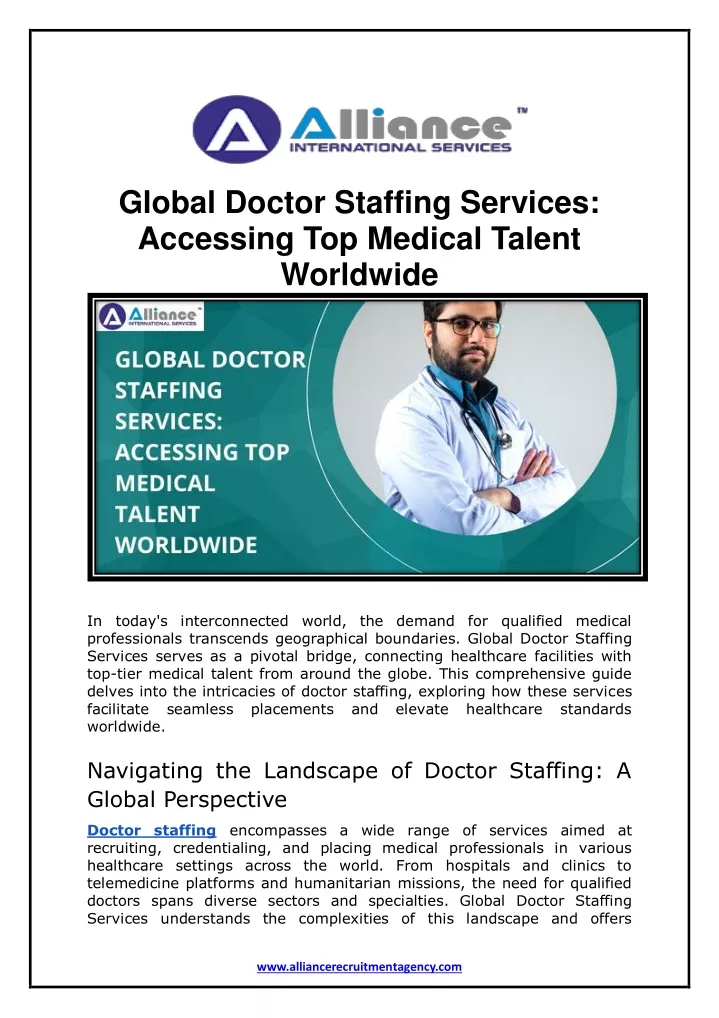 global doctor staffing services accessing