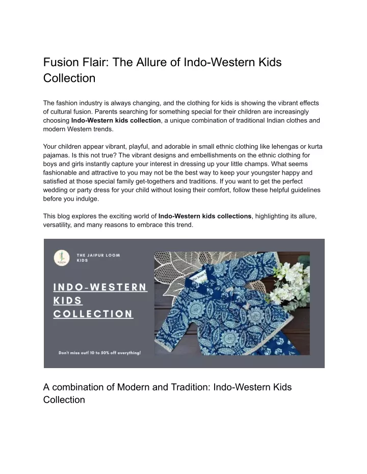fusion flair the allure of indo western kids