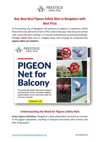 Buy Now Best Pigeon Safety Nets in Bangalore with Best Price