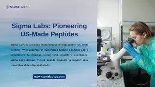 Sigma Labs: Pioneering US-Made Peptides
