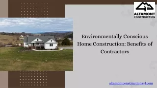 environmentally conscious home construction