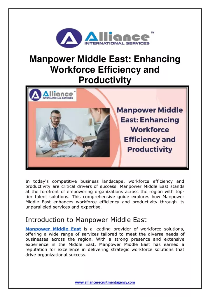 manpower middle east enhancing workforce
