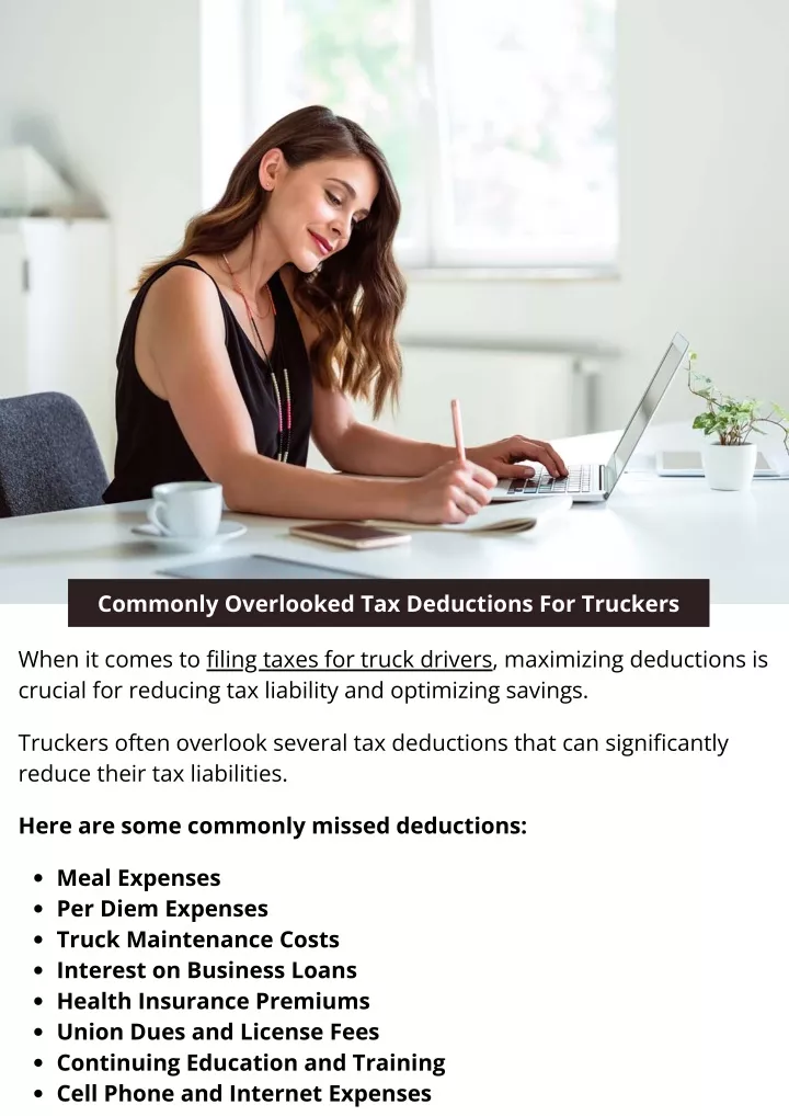 commonly overlooked tax deductions for truckers