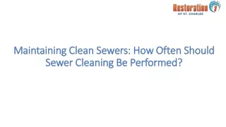 Maintaining Clean Sewers: How Often Should Sewer Cleaning Be Performed?