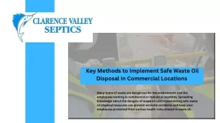 Key Methods to Implement Safe Waste Oil Disposal in Commercial Locations