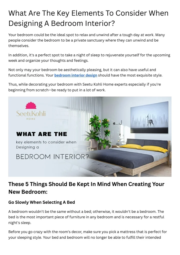 PPT What Are The Key Elements To Consider When Designing A Bedroom