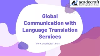 global communication with language translation
