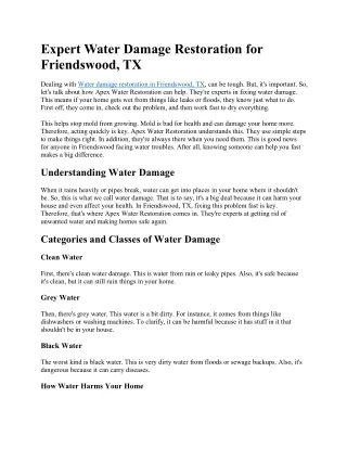 Water Damage Restoration in Friendswood, TX(1)