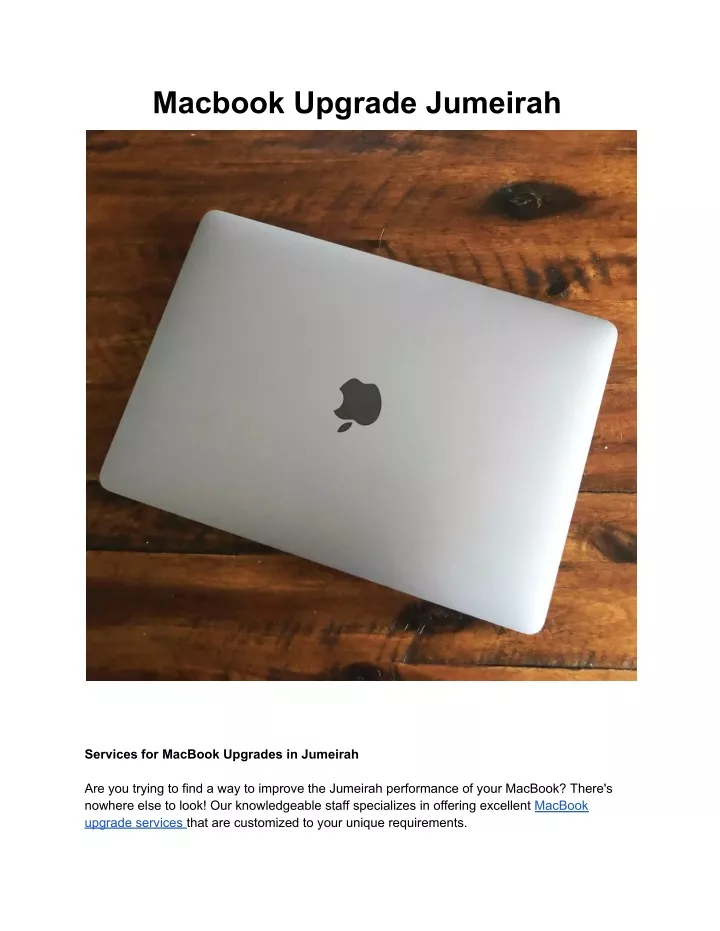 macbook upgrade jumeirah